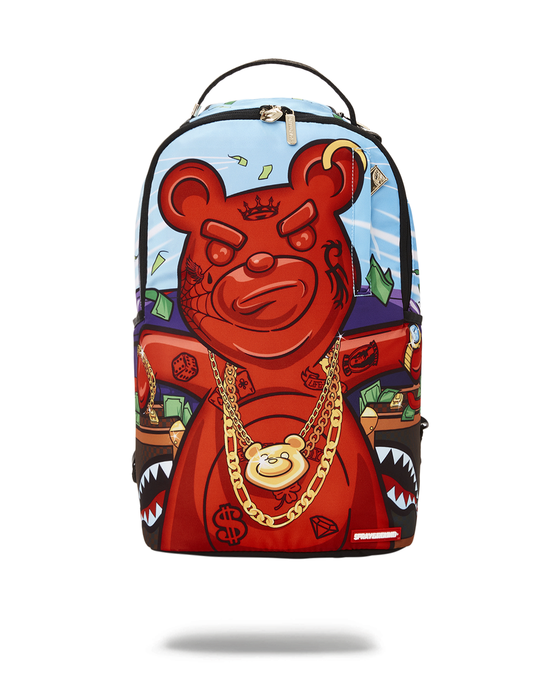 Eco Warrior Backpack front view with multiple pockets
