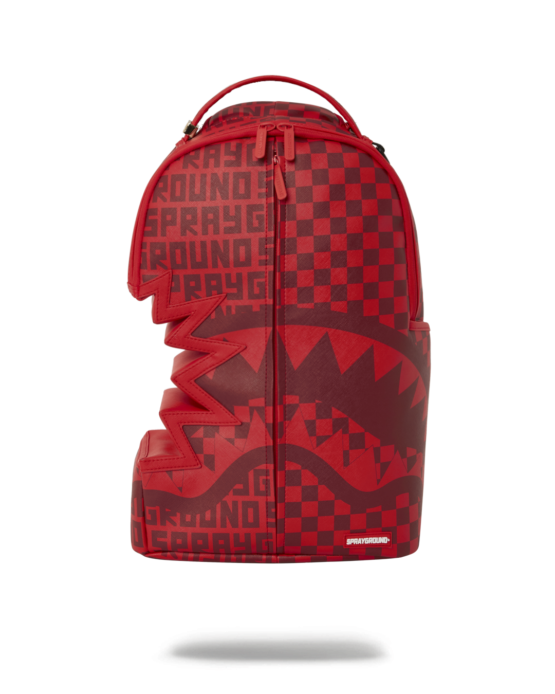 Travel Chic Faux Leather Backpack for Women - front view with multiple pockets