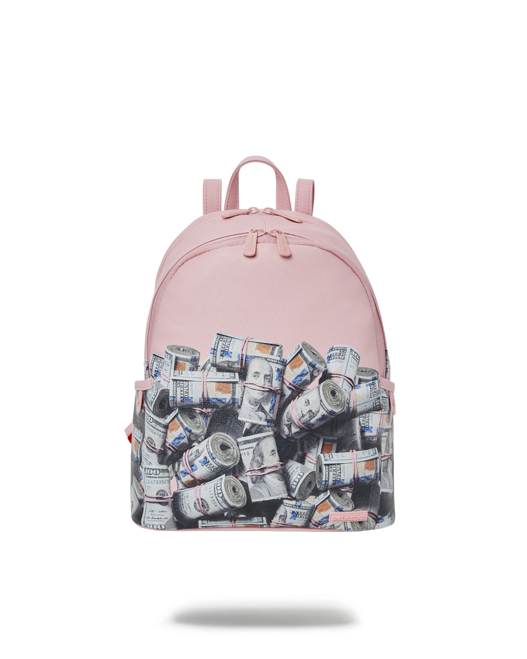 Front view of Savvy Chic faux leather tote bag showcasing its spacious design.