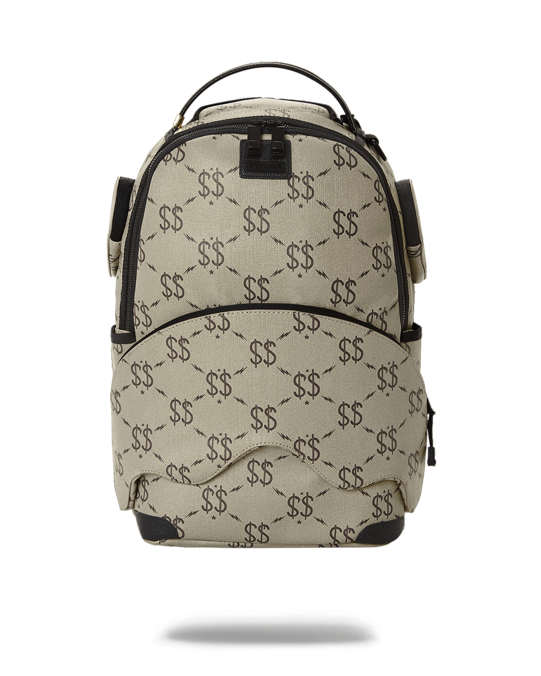Faux leather backpack showcasing ergonomic mesh back padding and adjustable straps.