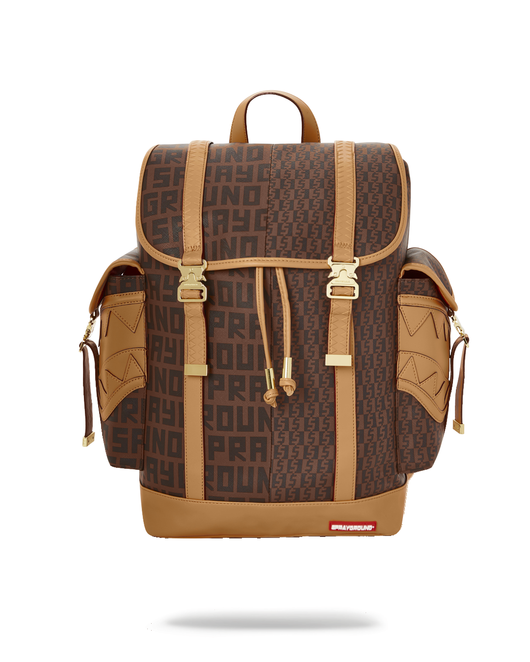 Vegan leather backpack with cargo pockets and adjustable straps for urban style