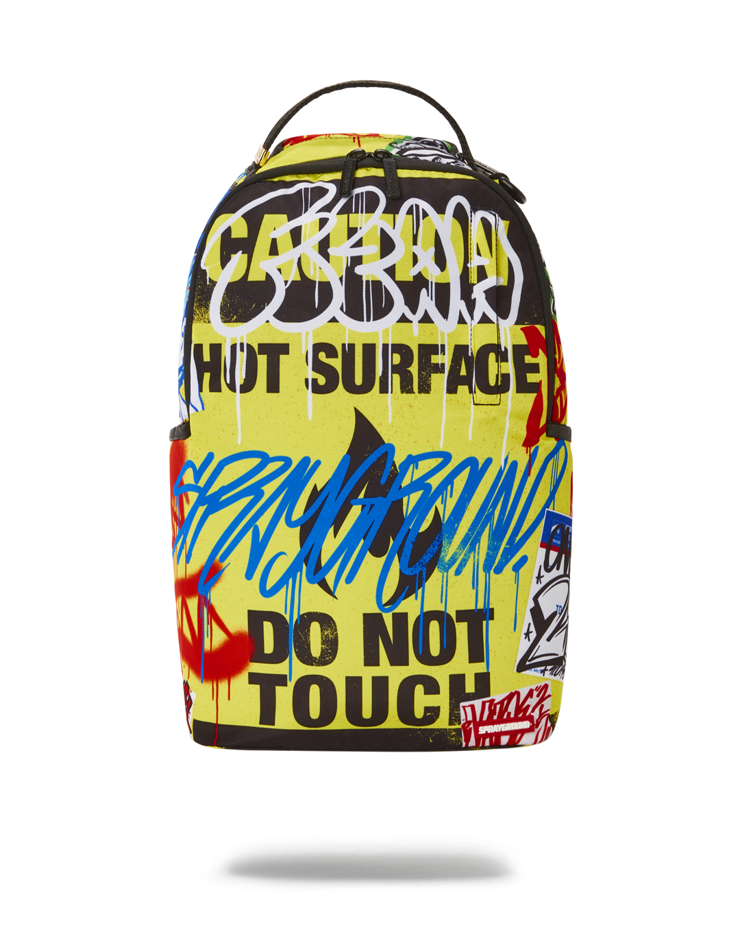 Recycled water bottle travel backpack for women showing front view with multiple pockets