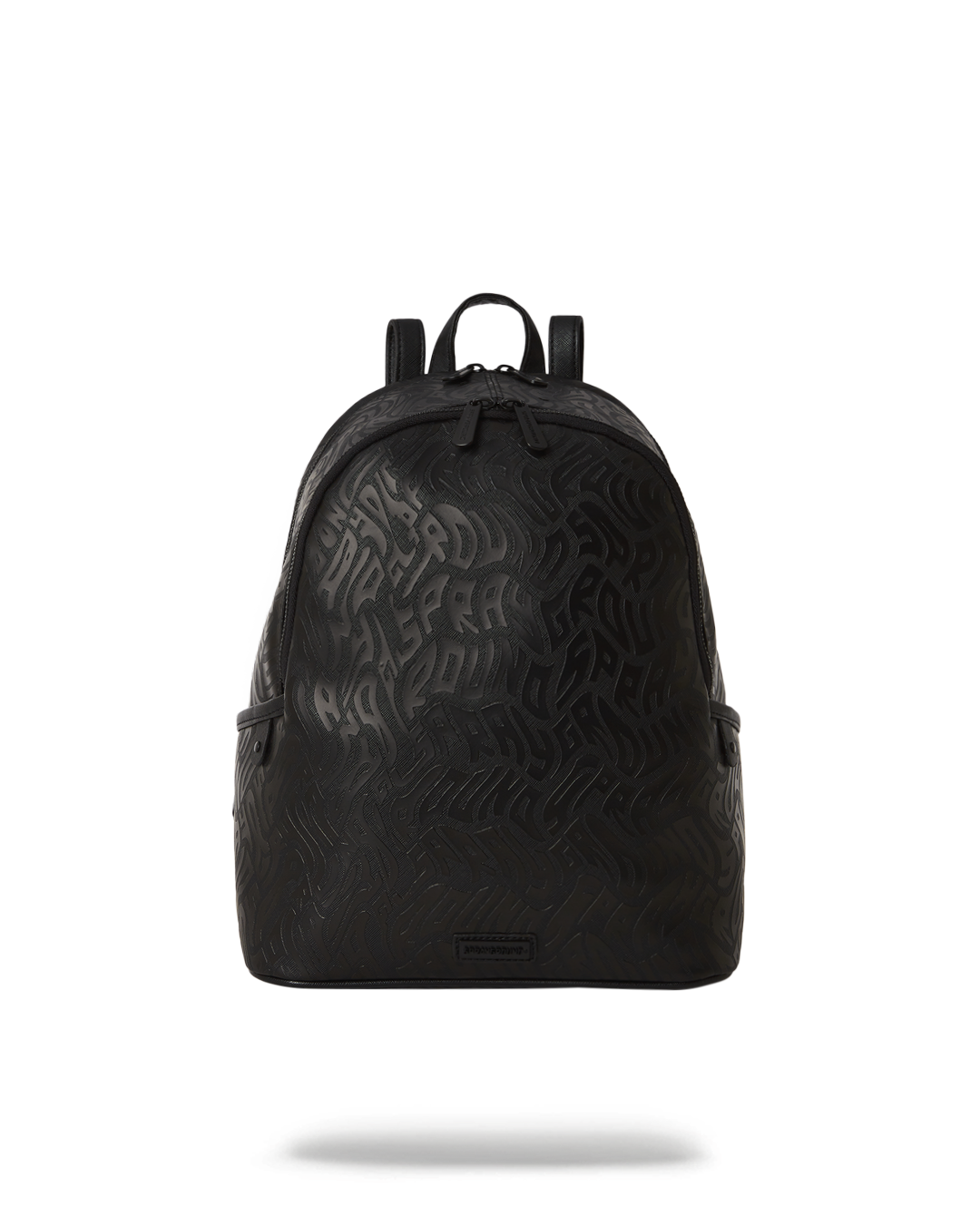 Front view of the luxury faux leather backpack with adjustable straps.