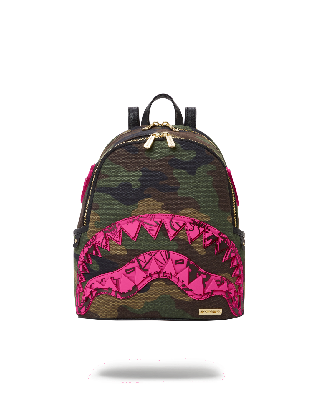 Front view of Savage Zone stylish backpack highlighting unique design.