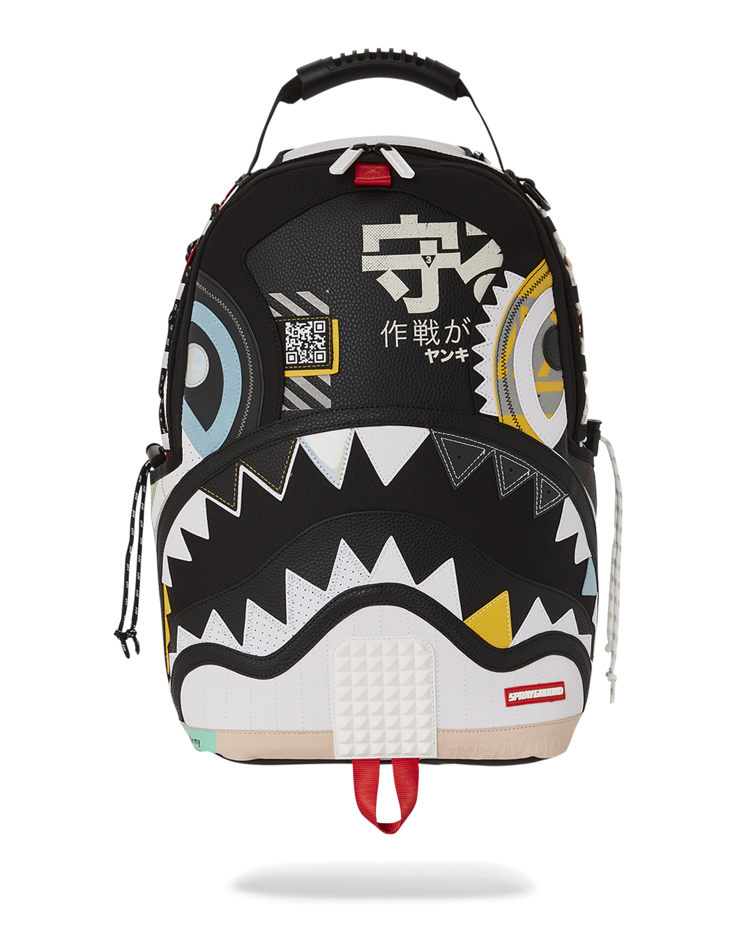Close-up of backpack's gold zipper and mesh back padding — ideal designer backpack for commuters.