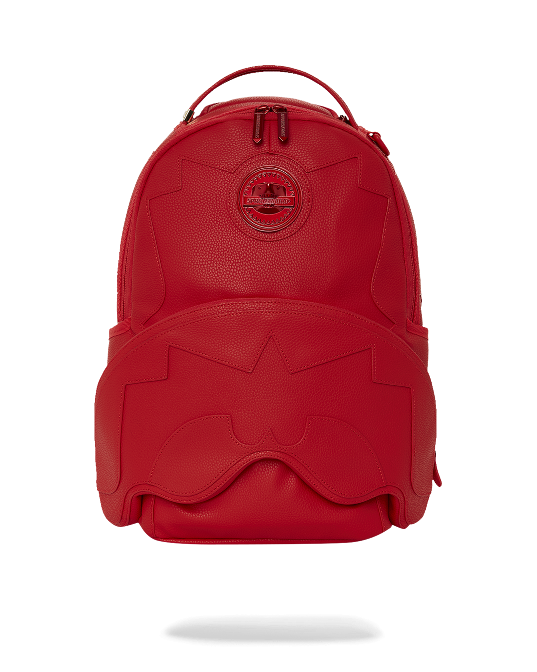 Shark Backpack front view with 3D shark logo