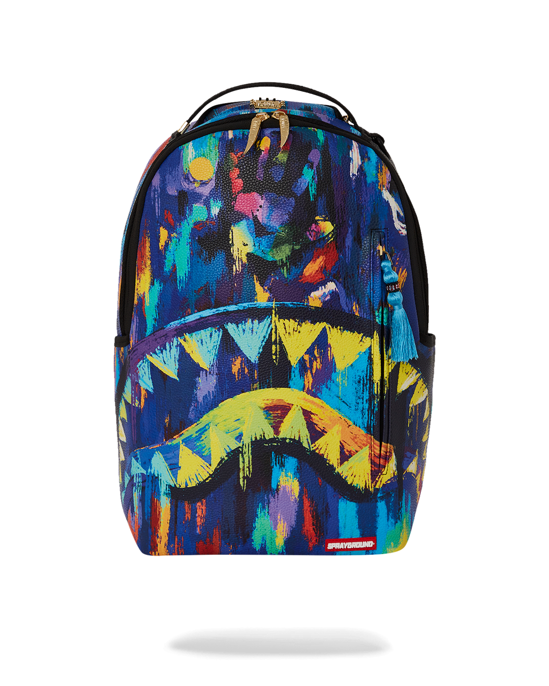 African Intelligence faux leather backpack with front zipper pocket and side pockets