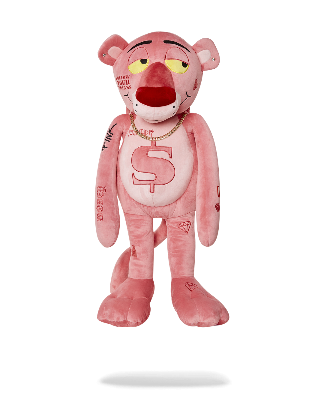 Front view of the Limited Edition Sprayground Teddy Bear Backpack with adjustable straps.