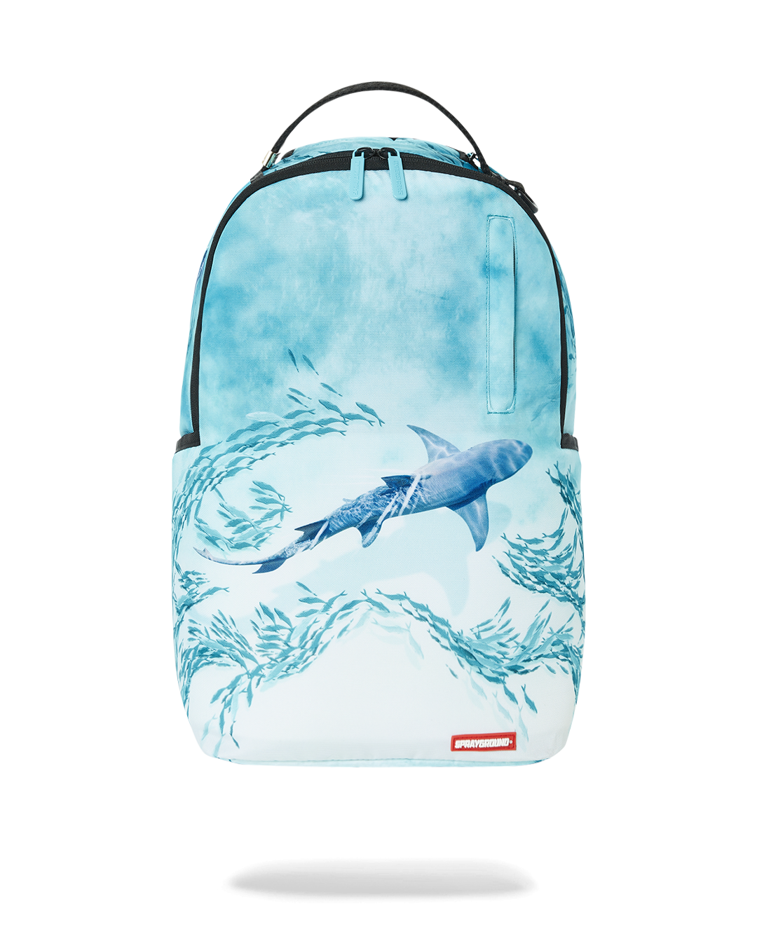Smooth Shark women’s backpack worn over shoulders in a city setting