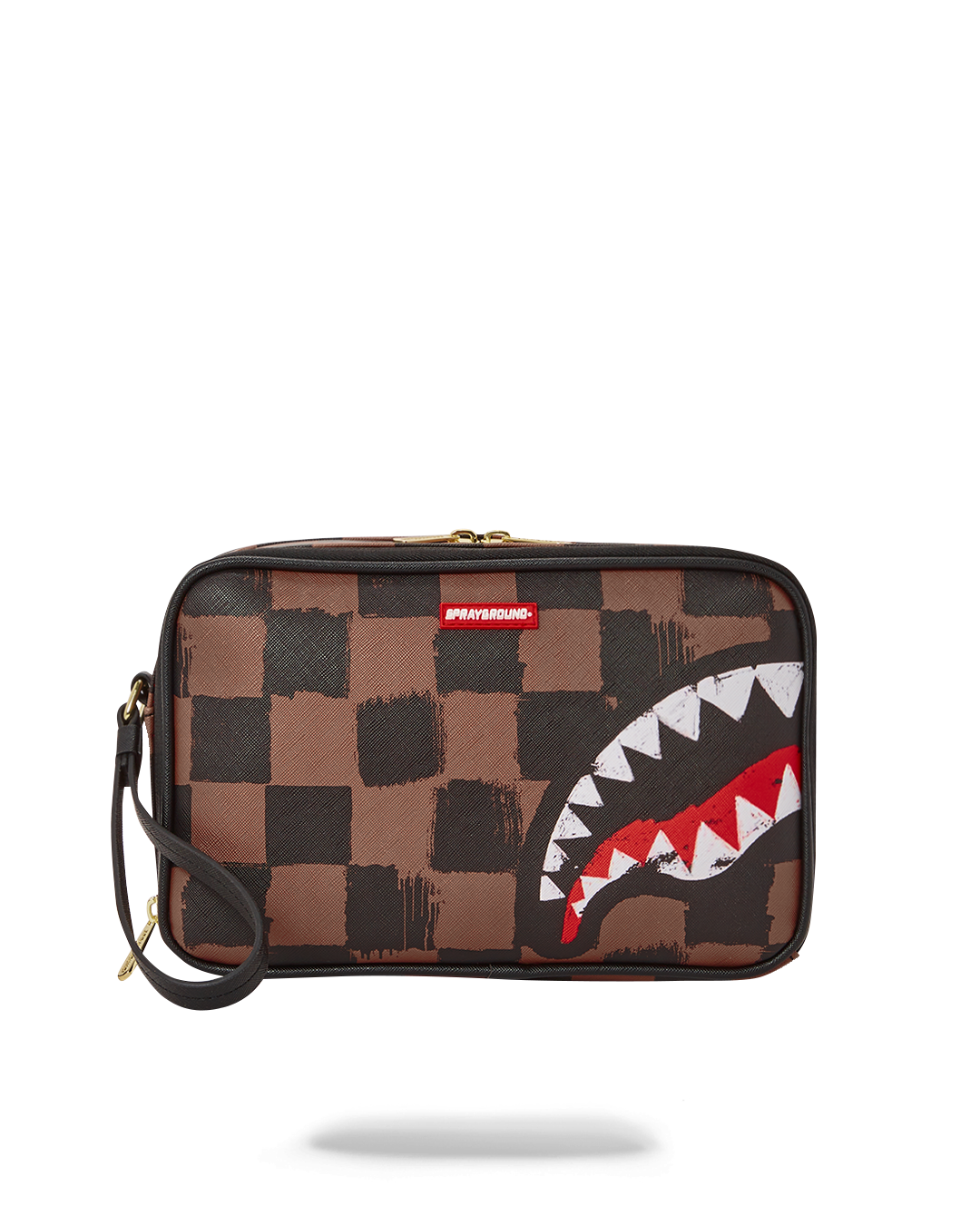 Vanquish Mens Toiletry Bag open, showing interior water-resistant pocket and zippered compartments.