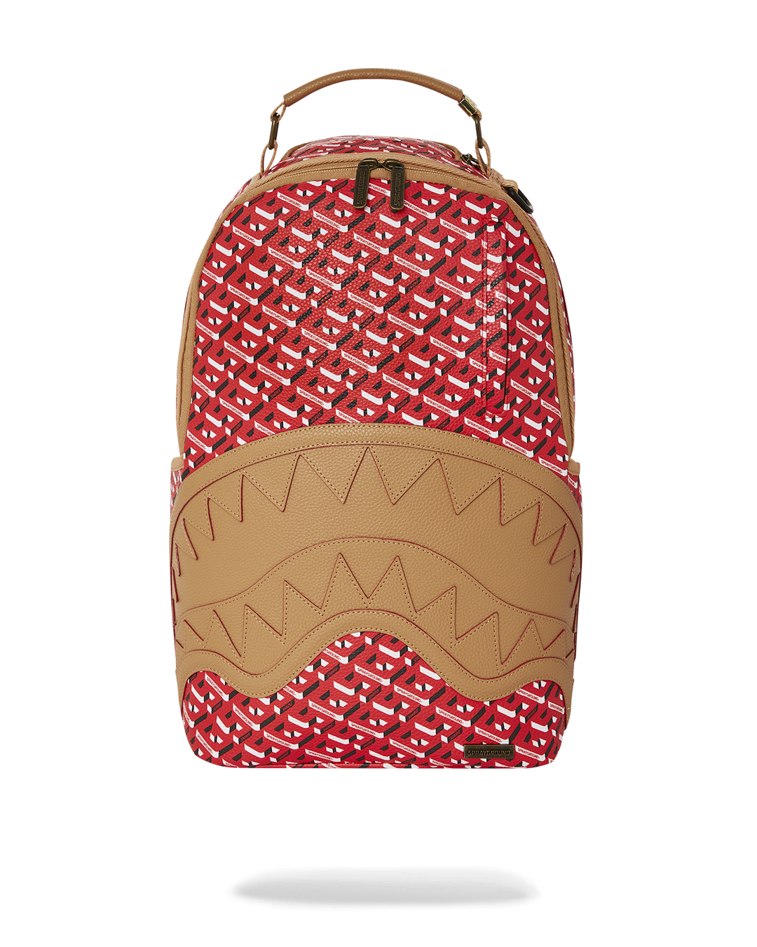 Front view of the Concorde leather backpack showing water-resistant faux leather finish