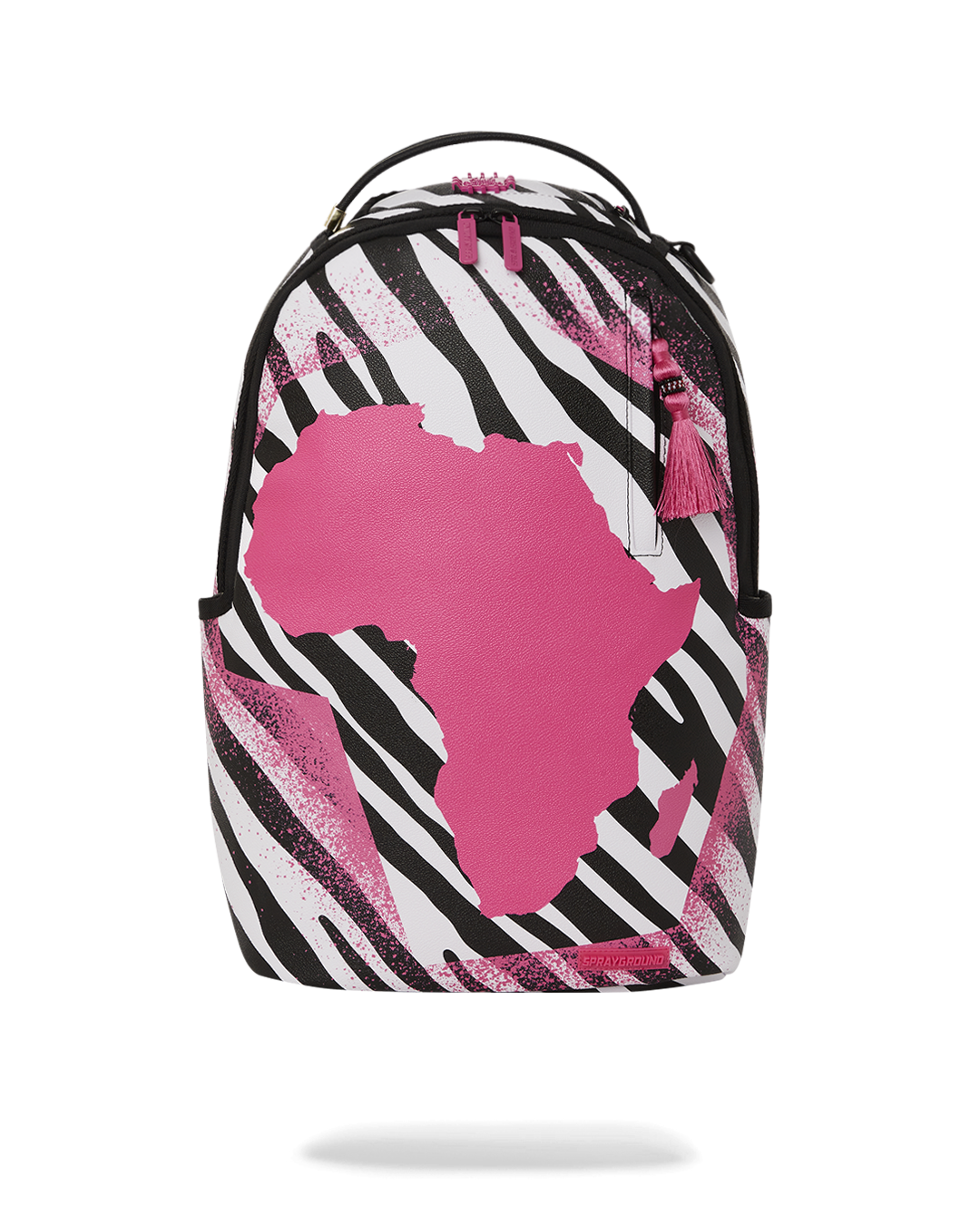 African Intelligence backpack with faux leather exterior and ergonomic mesh back padding, perfect for daily adventures.