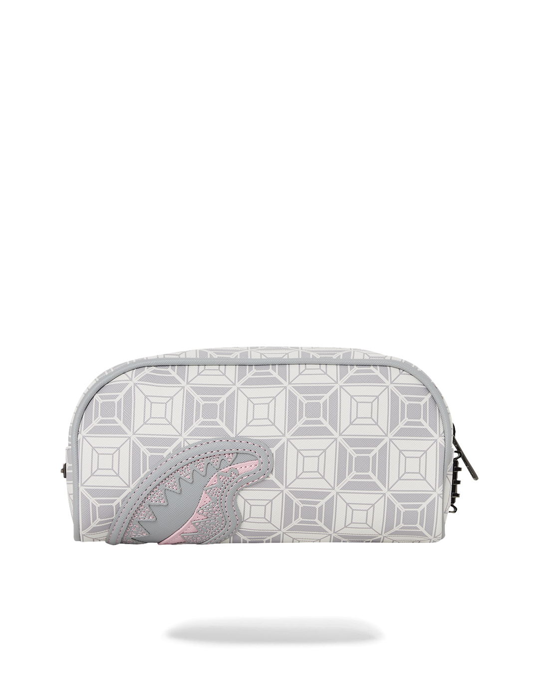 Sandflower vegan leather pouch with zipper top opening, perfect for storing pencils and makeup.