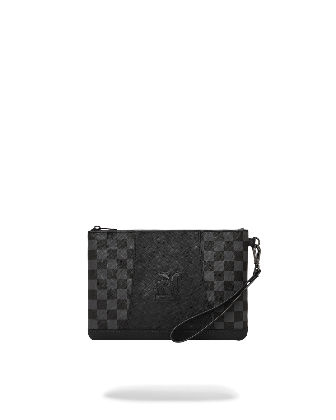 Shadow Phantom designer wristlet clutch with a removable wristlet strap.