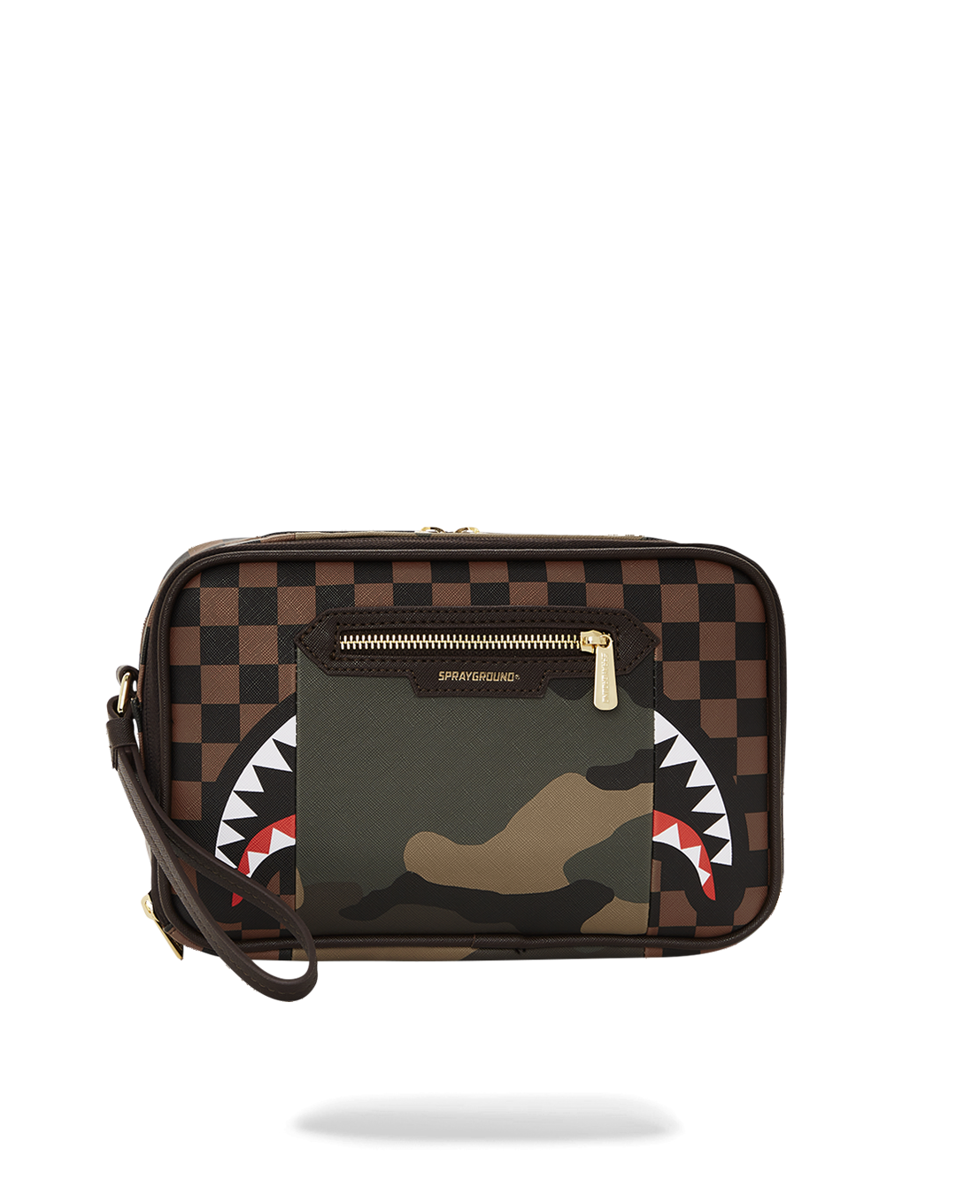 Sharks in Paris waist bag worn crossbody, showcasing adjustable strap and sleek design