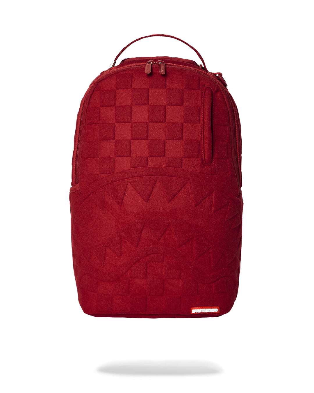 Sprayground Revved Up laptop backpack for women with embossed check pattern