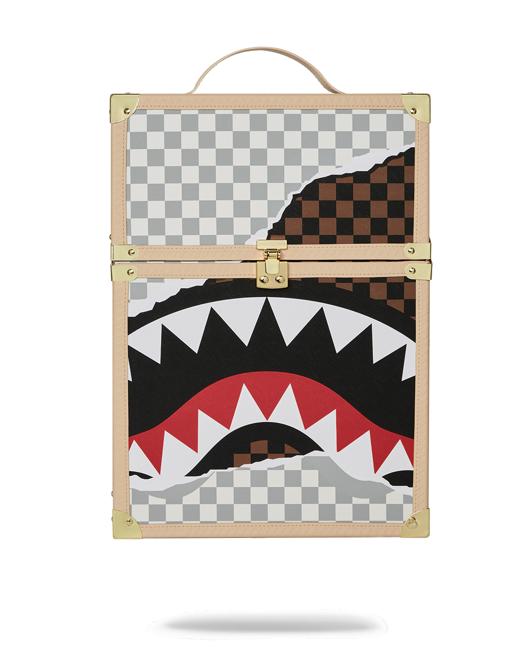The North Face Jester Luxe Backpack with Chaturanga Shark design, front view
