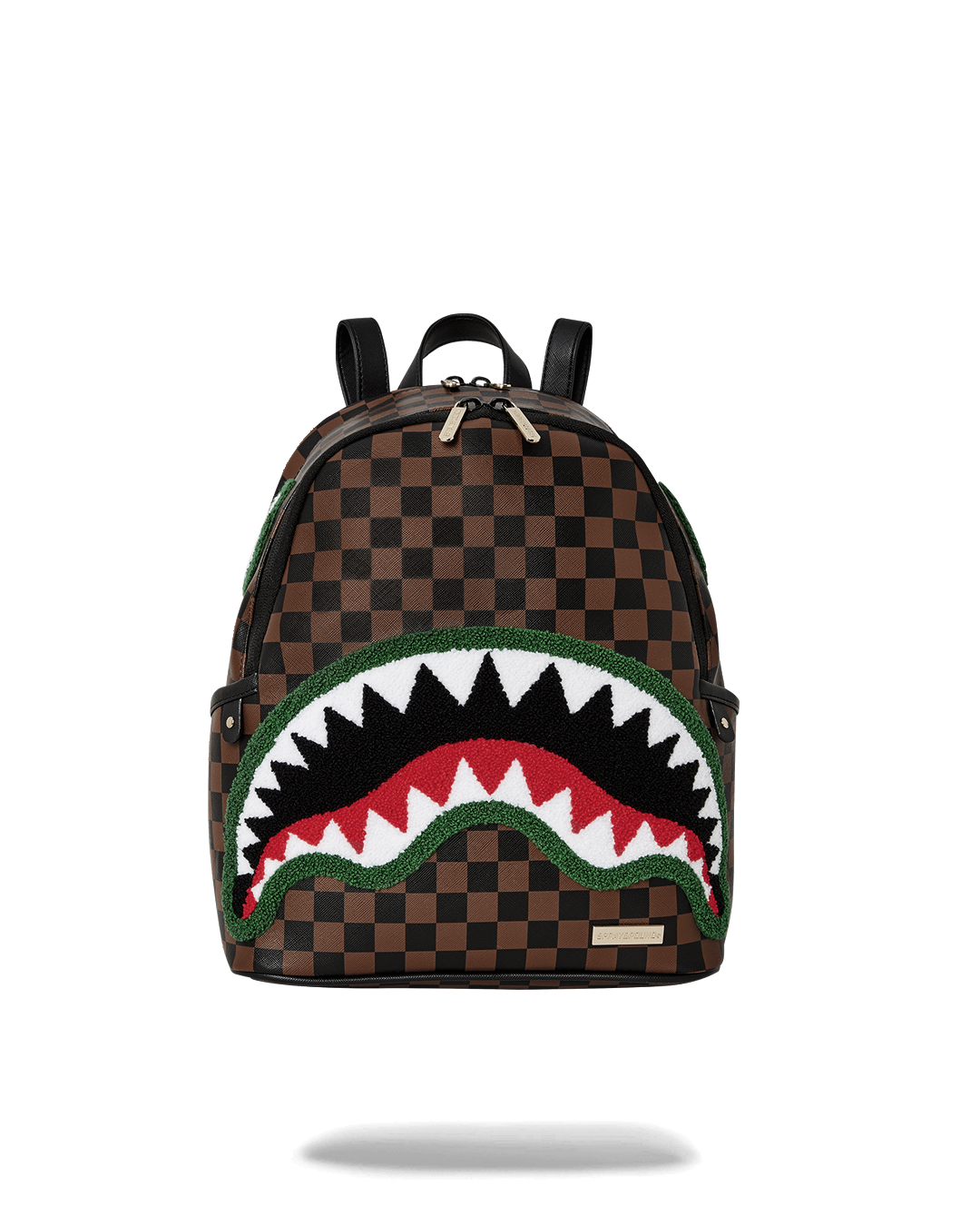 Sprayground Shark Savage Backpack front view with shark mouth design