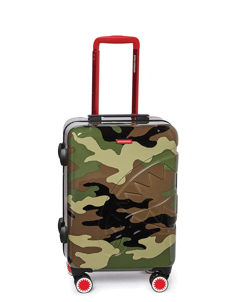 JUNGLE PARIS Sharkitecture luggage exterior with patented shark sculpture design