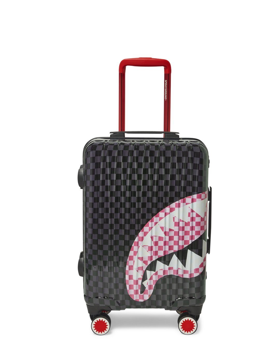 Shark Candy carry-on luggage rolling smoothly through airport terminal