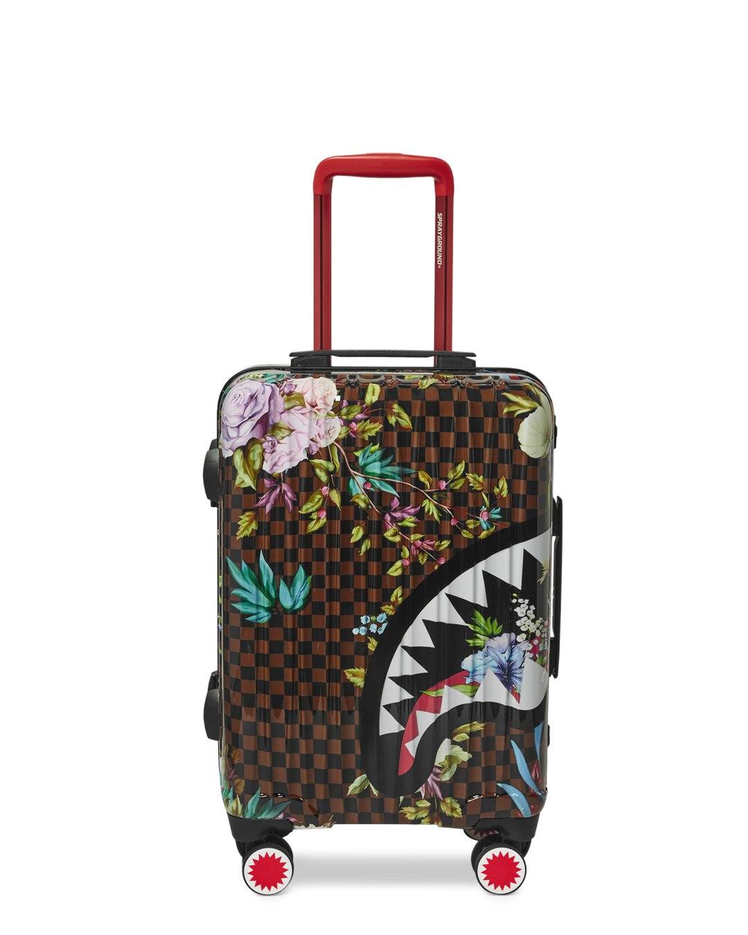 Front view of Sharknautics lightweight suitcase with TSA locks.