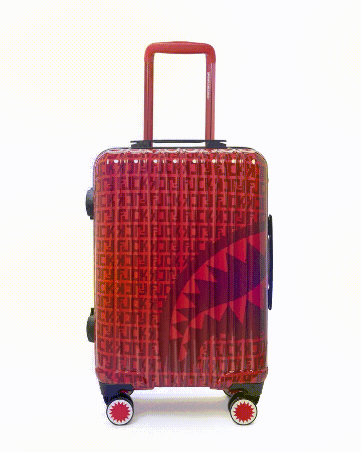 Sharknautics hardshell luggage with 4 dual spinning wheels, perfect for navigating through crowded airports.