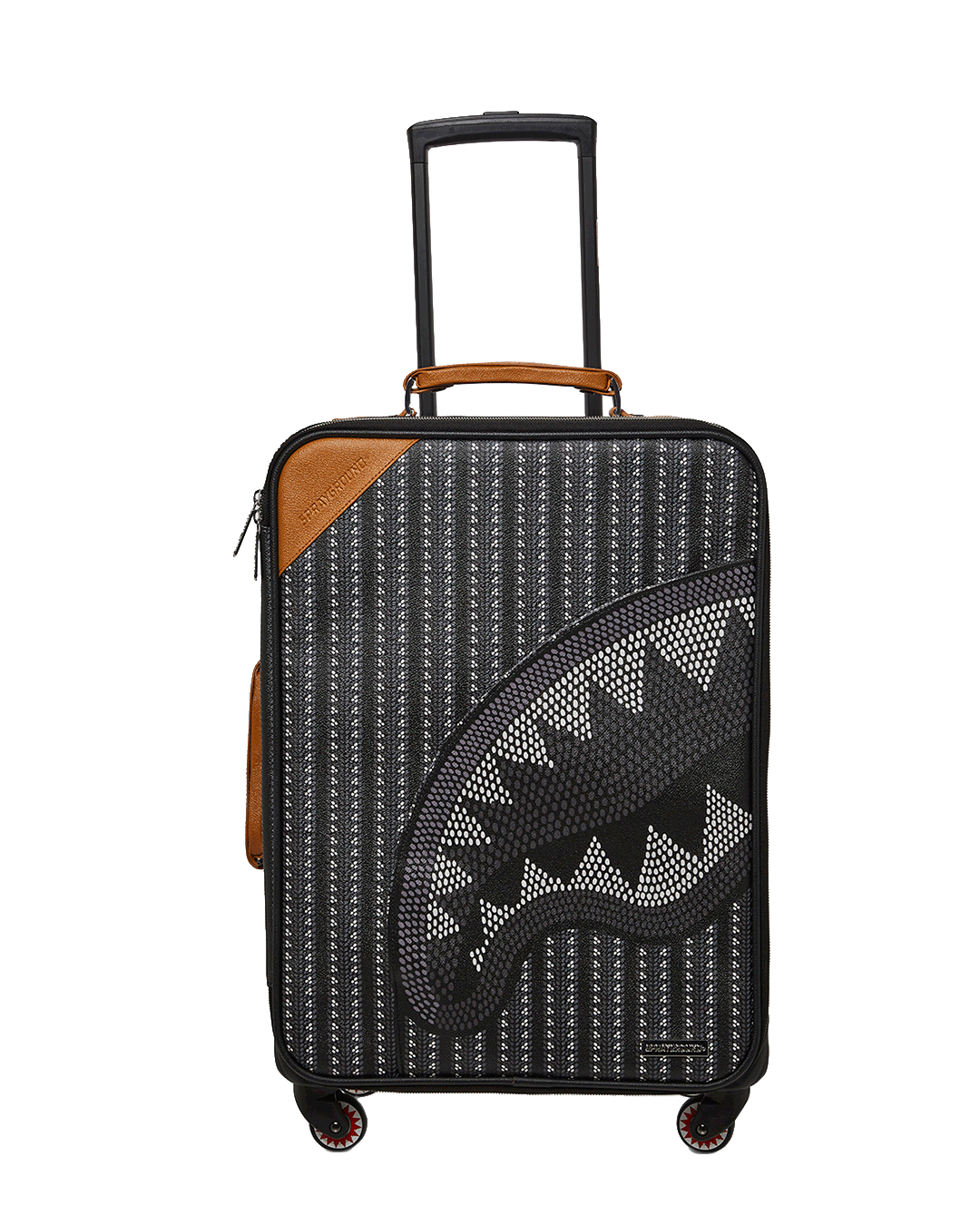 ILLUCHAINS Jetsetter Carry-On Luggage - exterior view with 100% vegan leather and YKK zipper