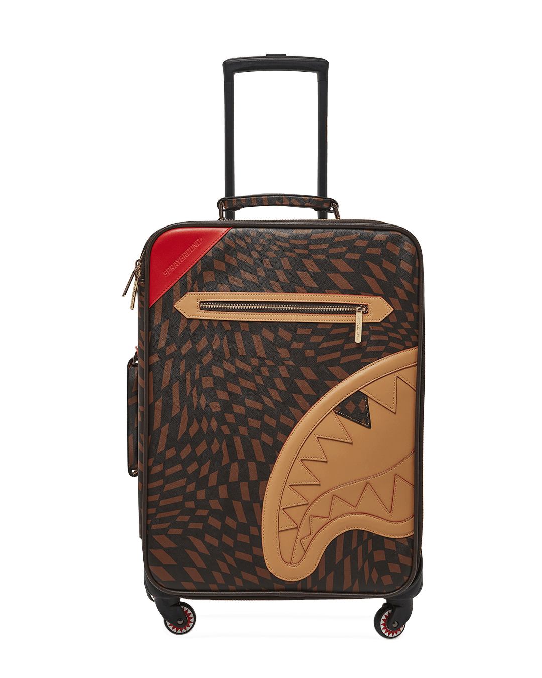 Trippy Henny hard shell luggage showing exterior features and color.