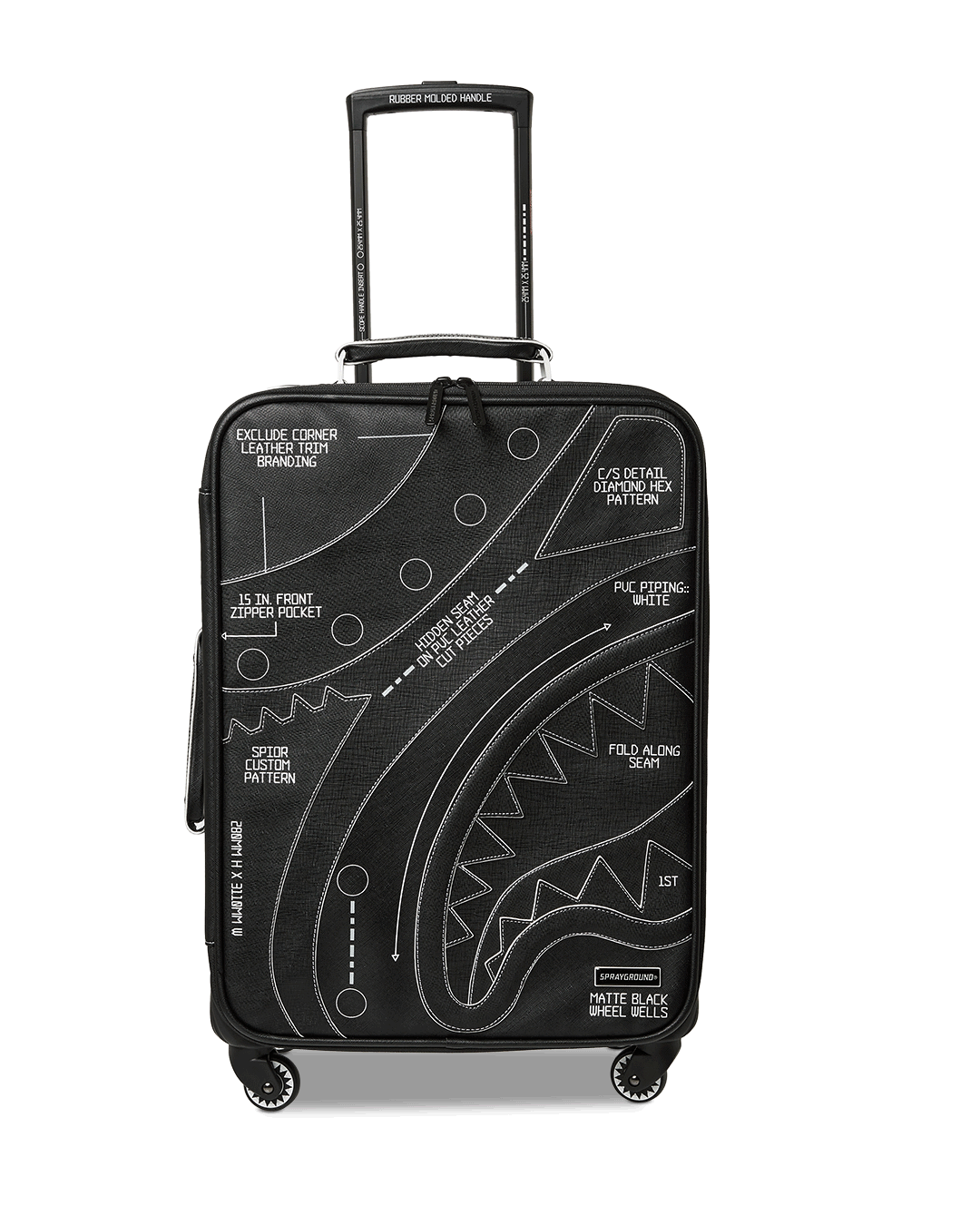 Jetsetter Carry-On Spinner Suitcase with 4 dual spinning wheels