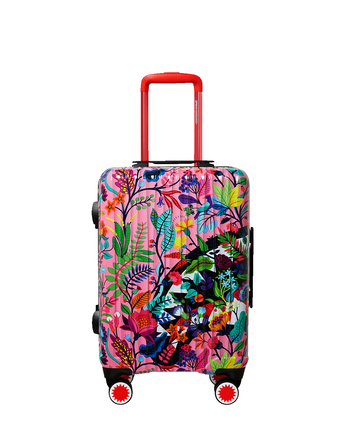 SharkNautics carry-on suitcase rolling through an airport terminal