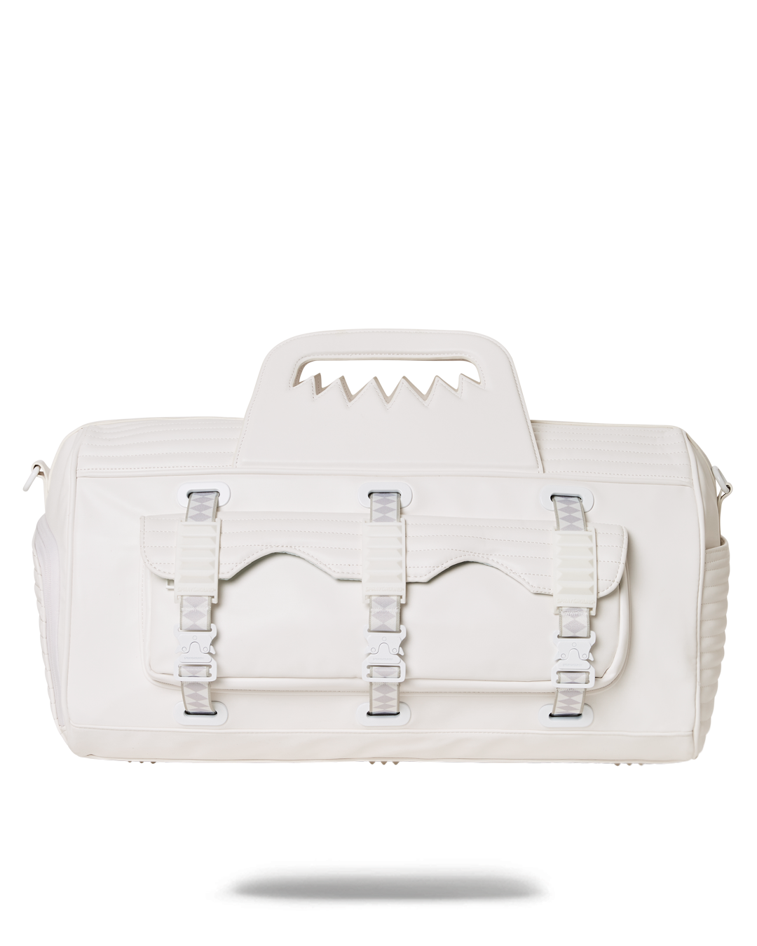 Cargo duffle bag with cargo pockets and adjustable straps, ideal for travel and outdoor adventures