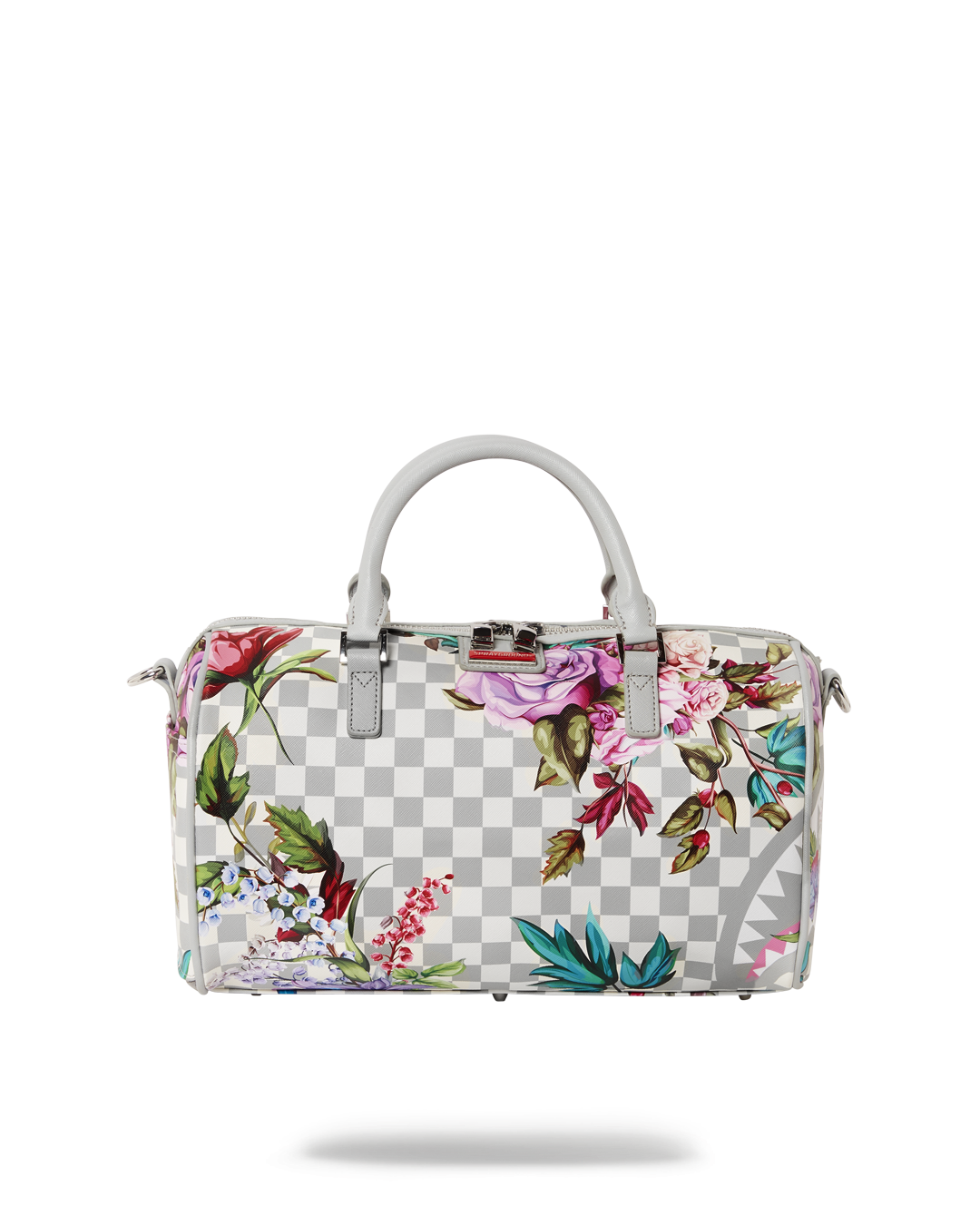 Close-up of the Jardin Détails Vegan Mini Duffle Bag showing gold zippers.