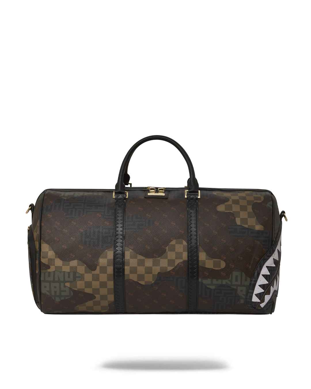 STEALTH MODE DUFFLE golf travel bag with faux leather finish and metal hardware