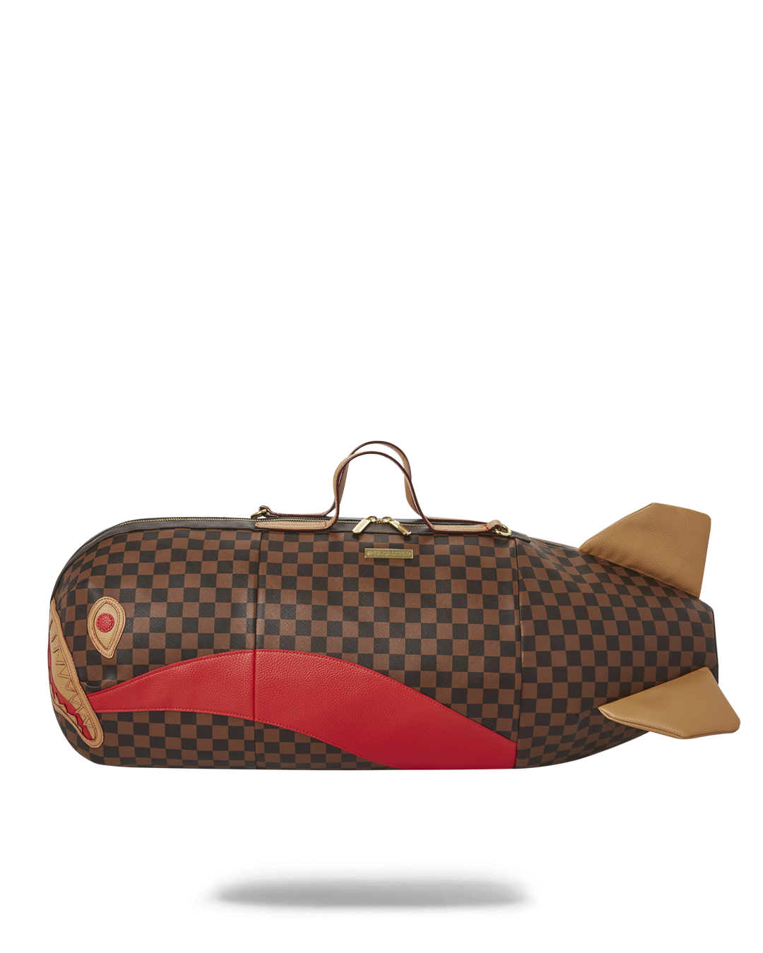 Henny Torpedo travel bag in a stylish setting, showcasing its faux leather exterior.