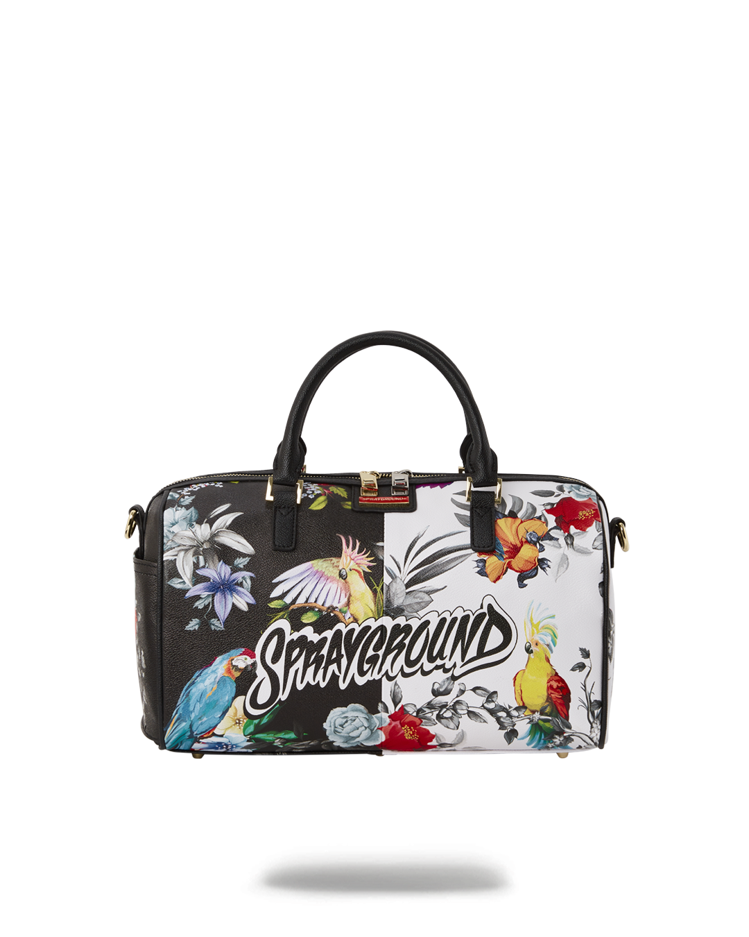 Shadow Flight mini duffle bag showcasing its sleek design and vegan leather texture.