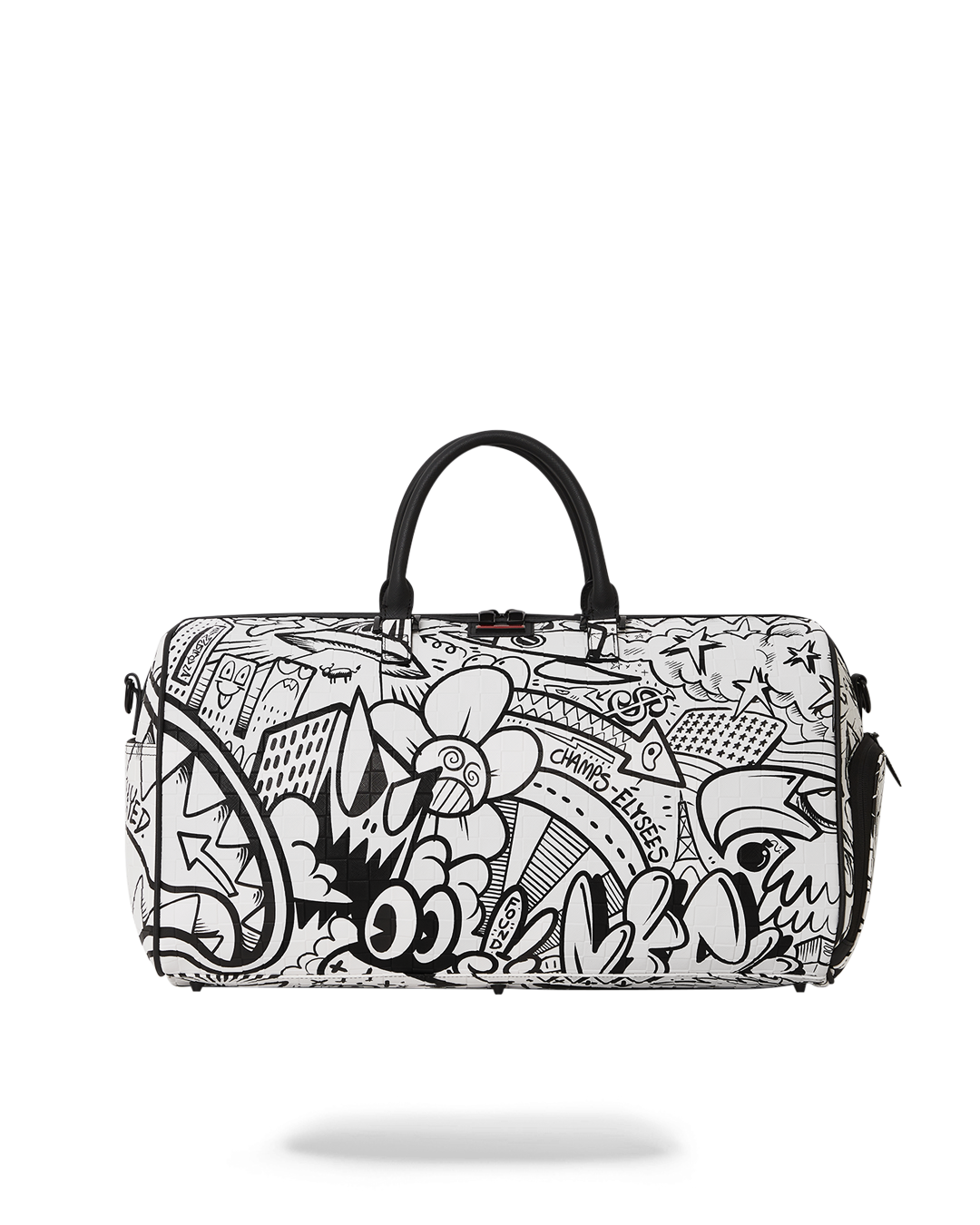 Payday Party Duffle Bag in use at the gym, showing spacious interior