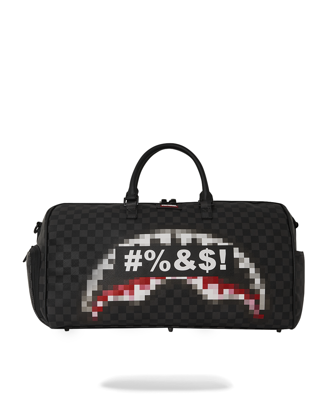 Shark duffle bag on wheels, shown rolling through an airport terminal