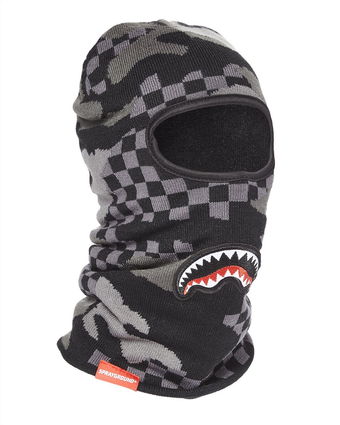 Cozy Knitted Ski Mask on a snowy mountain trail