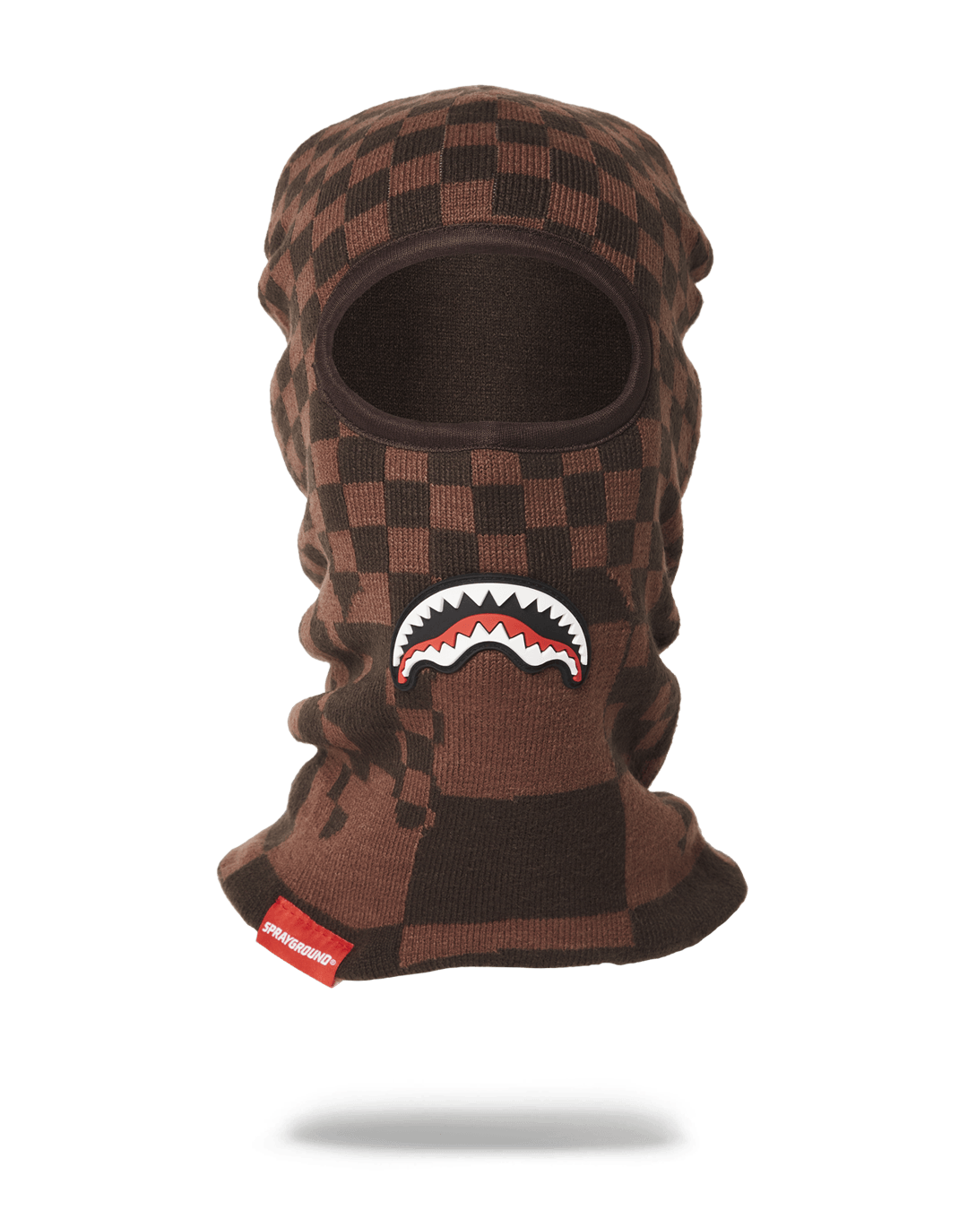 Front view of the knitted ski mask for winter wear.