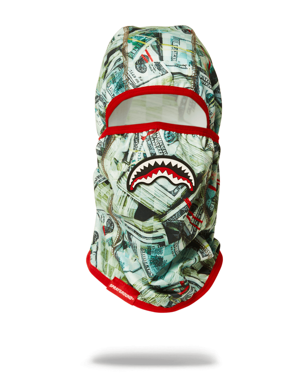 Pull-down ski mask worn during a cold weather cycling trip.