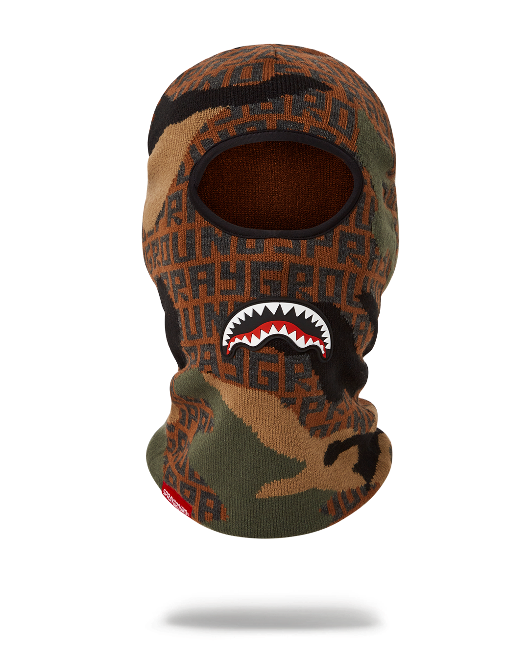CamoFusion Knitted Ski Mask close-up showcasing its knitted construction
