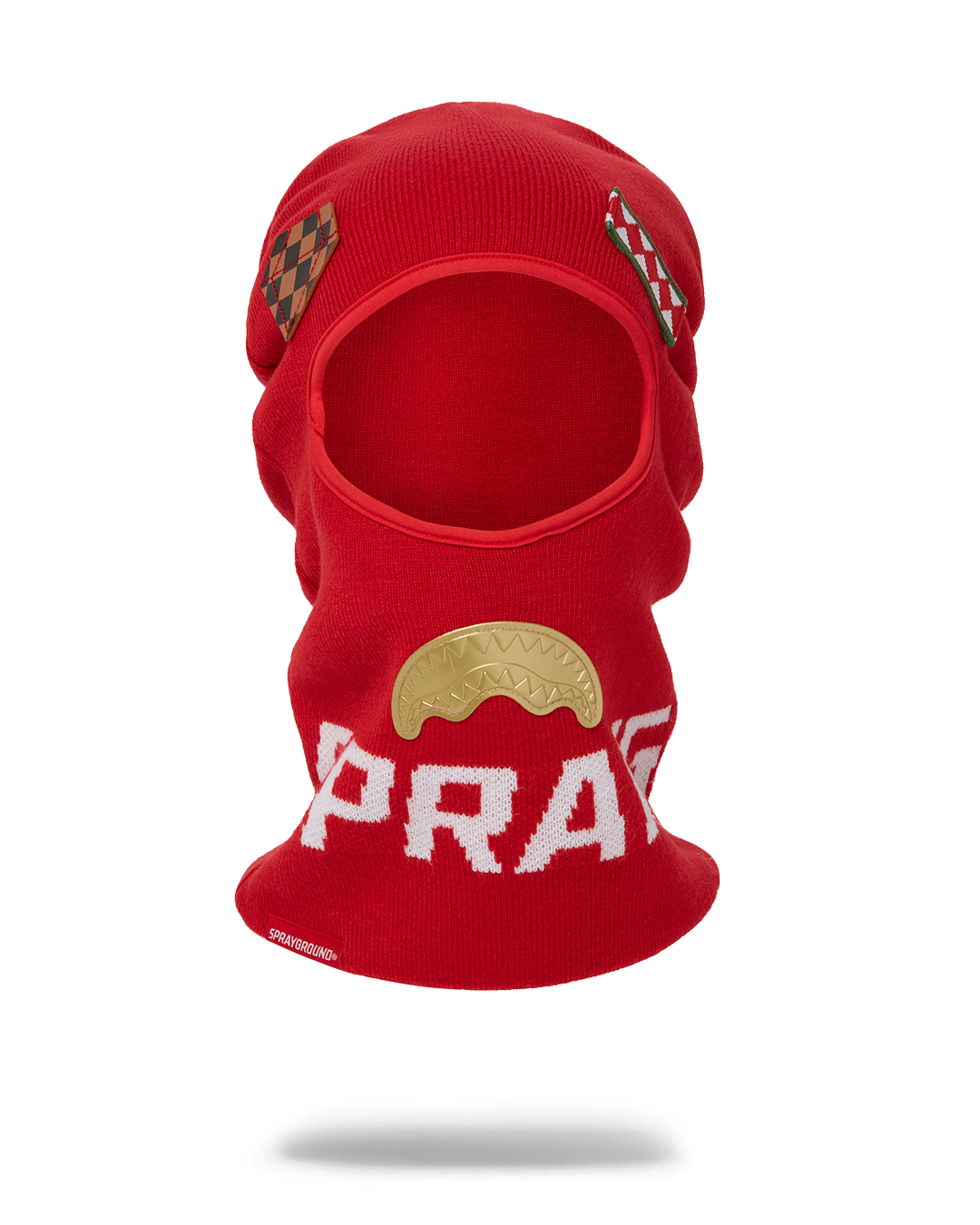 Close-up view of the thermal balaclava ski mask showcasing its knitted construction.