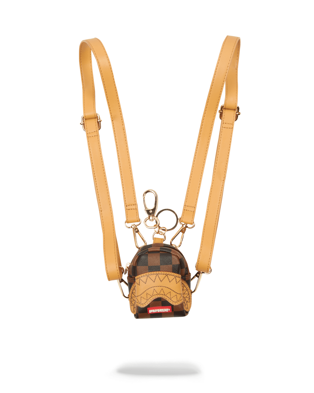 Front view of mini backpack purse with adjustable straps