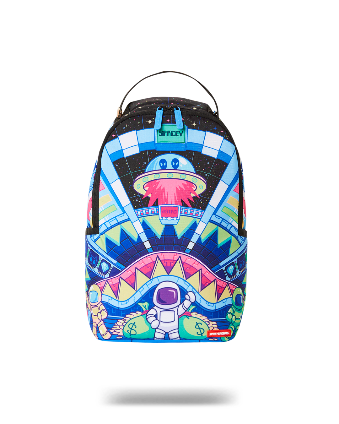 Astromane mini backpack with adjustable mesh straps displayed outdoors.