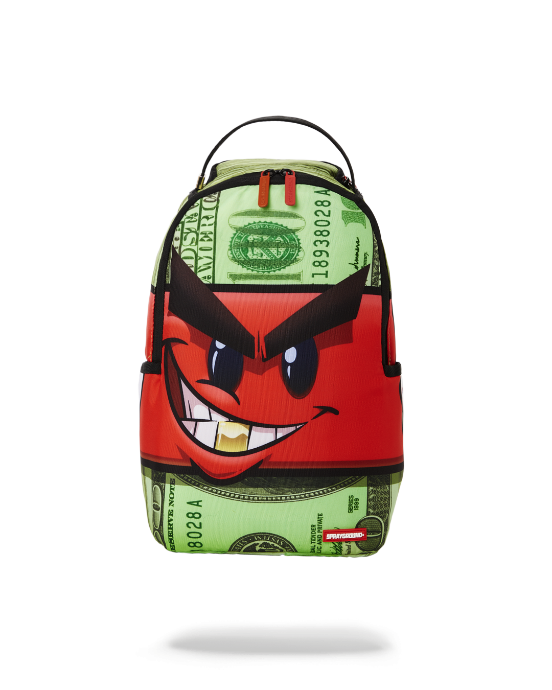Little Big Money Mini Backpack in a stylish black color with front zipper pocket.