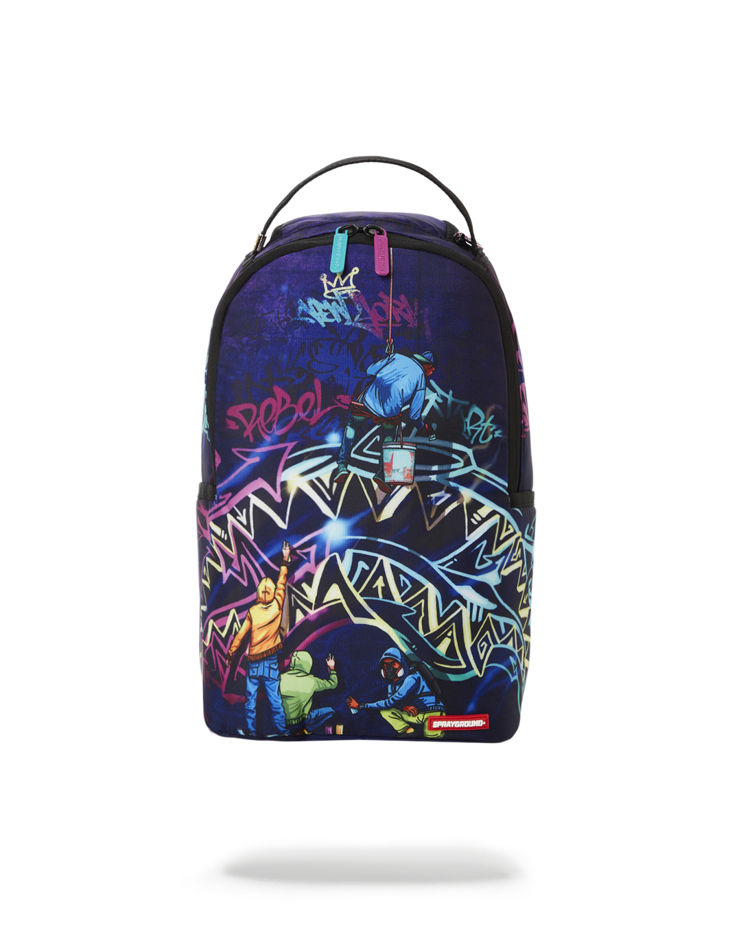 Topo Designs mini backpack in midnight graffiti design, perfect for art backpack enthusiasts