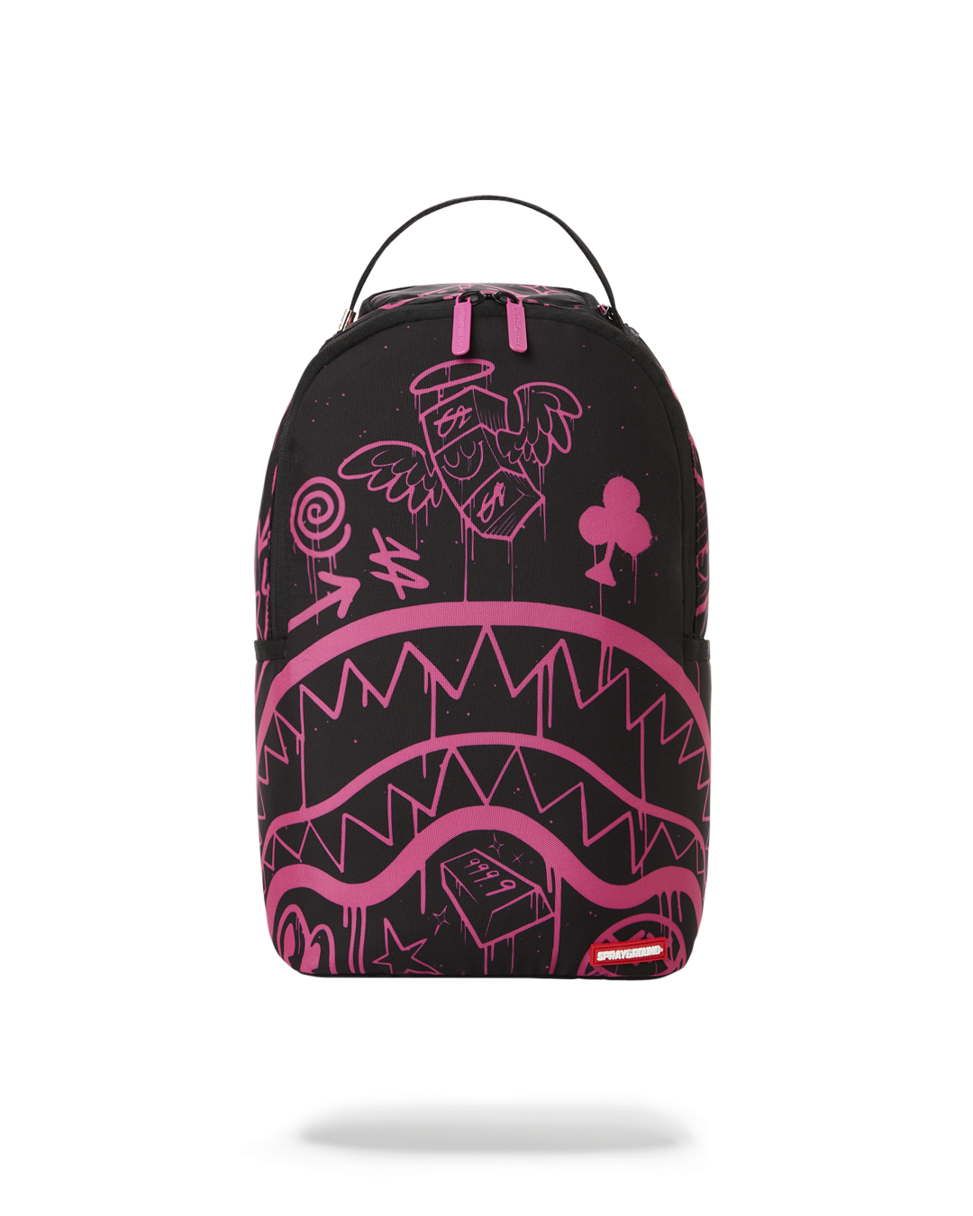 MARKER DRIP mini backpack worn crossbody in a city setting