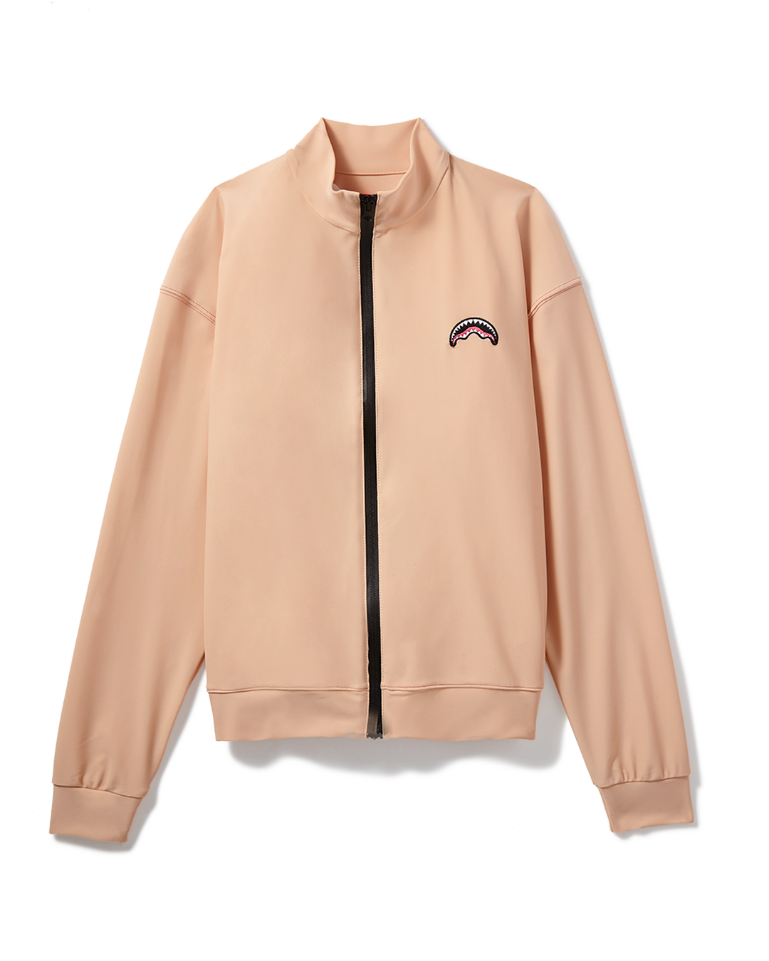 Shark Slim Jacket worn unzipped, showcasing mock neck and urban styling