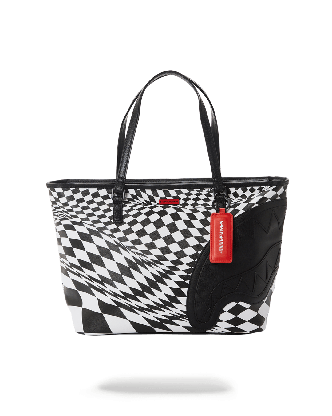 Front view of the Sprayground printed tote bag showcasing its vibrant design.