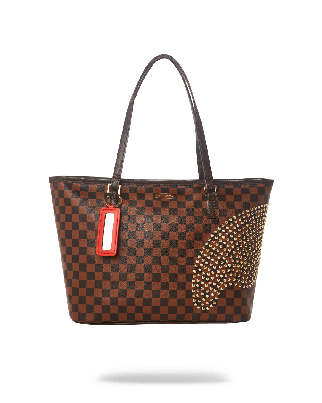 Sprayground Sharks in Paris Tote Bag with gold rivets and keychain mirror